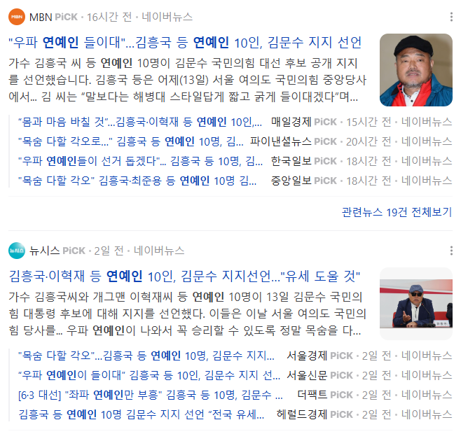 애국보수 연예인